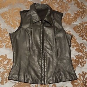 "Wilson's" Black Leather Vest